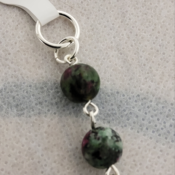 🇨🇦Artisan Circle Bracelet Sterling silver With Green Stones - Picture 2 of 8